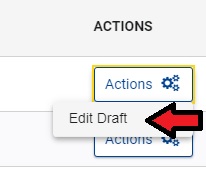 Find your project under 'My Proposal(s)'. Click on Actions > Edit Draft.